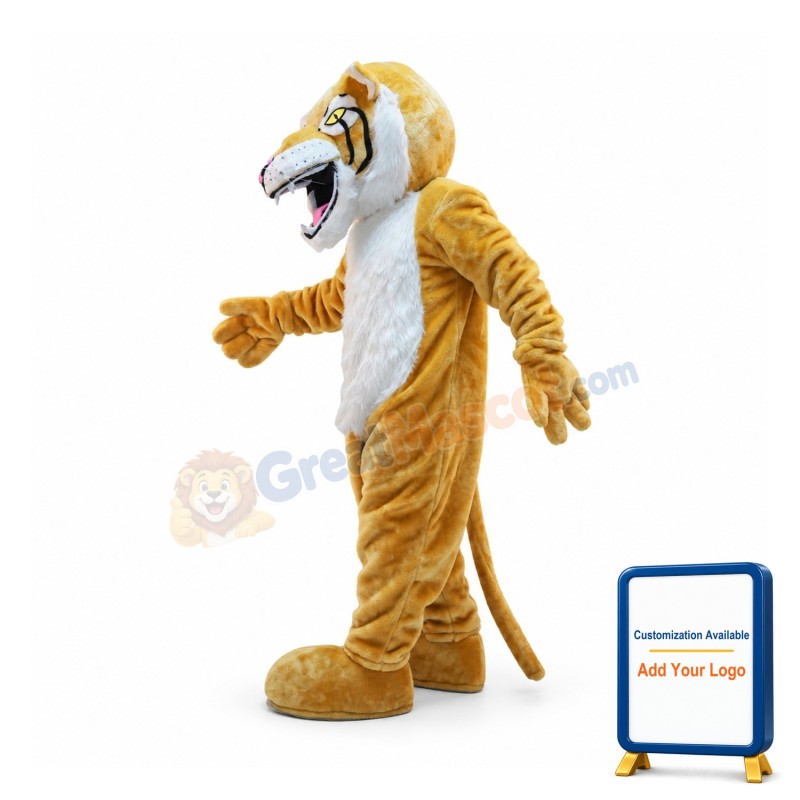 Cute Fierce Wildcat Mascot Costume