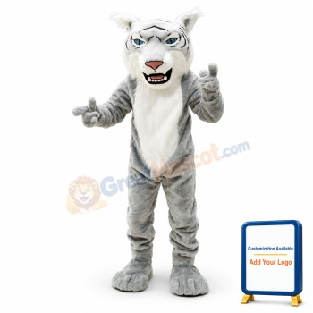 Gray Wildcat Mascot Costume