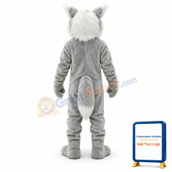 Gray Wildcat Mascot Costume