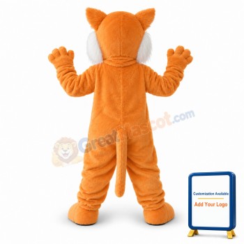 Grey Tan Wildcat Bobcat Mascot Costume