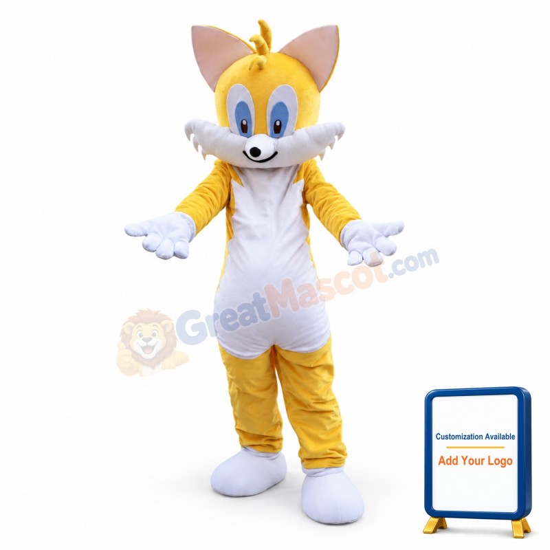 Yellow Cat Mascot Costume