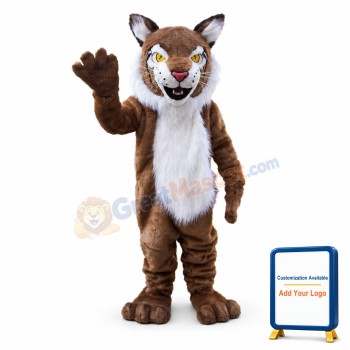Brown Wildcat Bobcat Mascot Costume