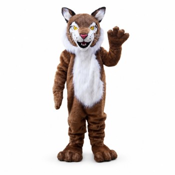Brown Wildcat Bobcat Mascot Costume