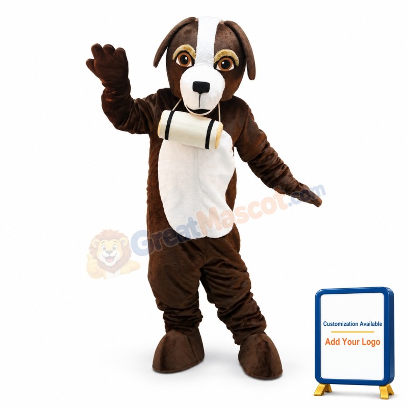 Cute St. Bernard Dog Mascot Costume