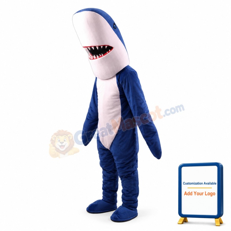 Blue Sharky Shark Mascot Costume