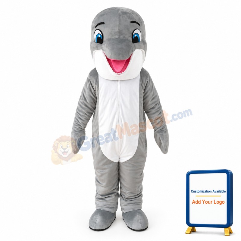 Happy Dolphin Mascot Costume