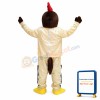 Friendly Beige Chicken Mascot Costume