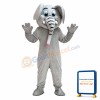 Gray Cute Elephant Mascot Costume
