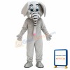 Gray Cute Elephant Mascot Costume