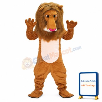 Brown Cute Lion Mascot Costume