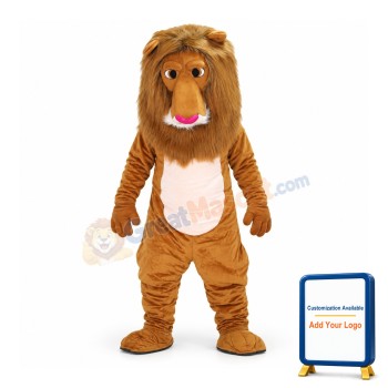 Brown Cute Lion Mascot Costume