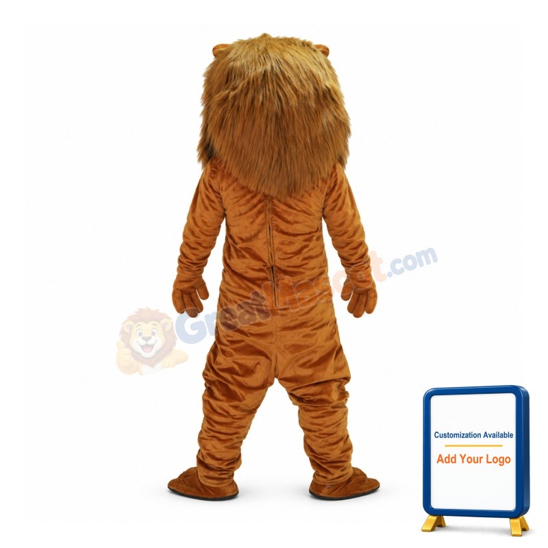 Brown Cute Lion Mascot Costume