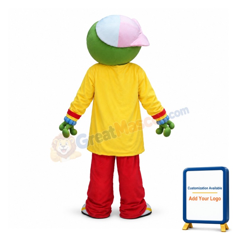 Cute Male Green Frog Mascot Costume on Clearance