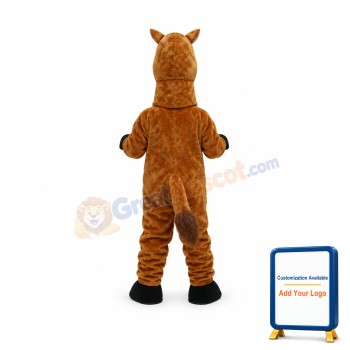 Brown Cute Horse Mascot Costume