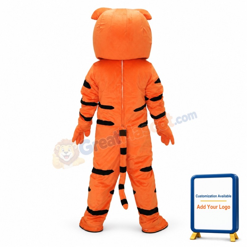 Cute Orange Tiger Mascot Costume