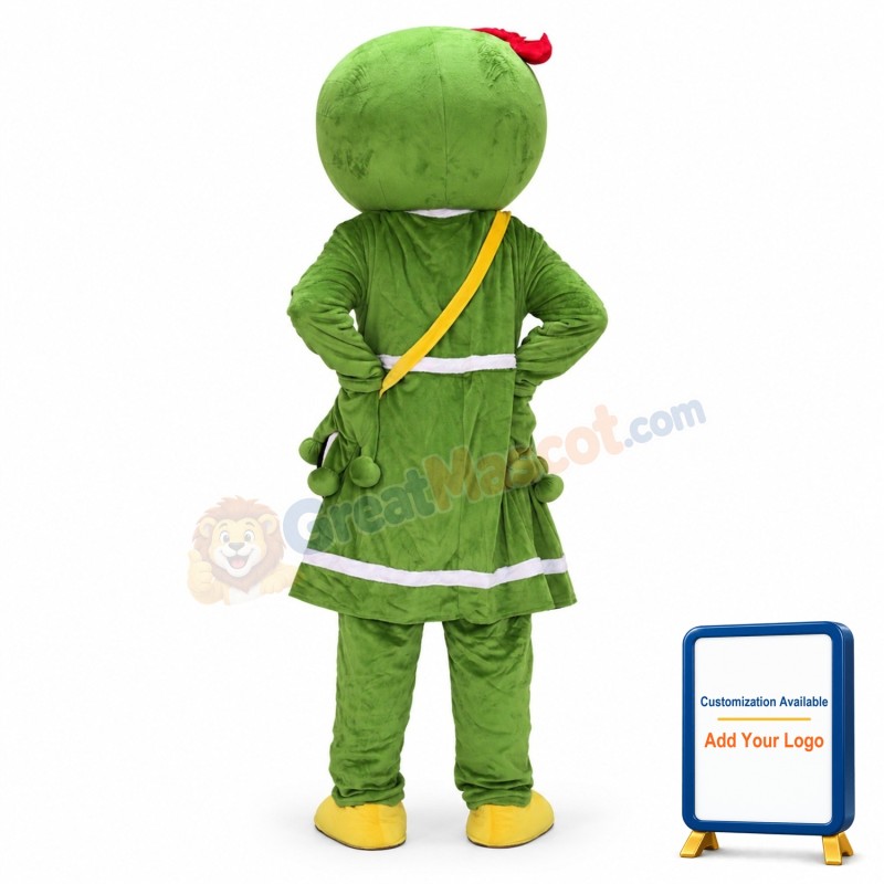 Cute Female Green Frog Mascot Costume