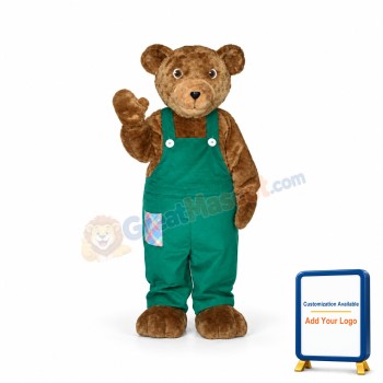 Cute Corduroy Bear Mascot Costume