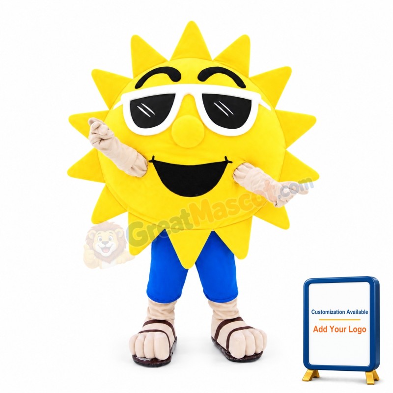 Sunglasses Sun Beach Sunshire Mascot Costume Free Shipping