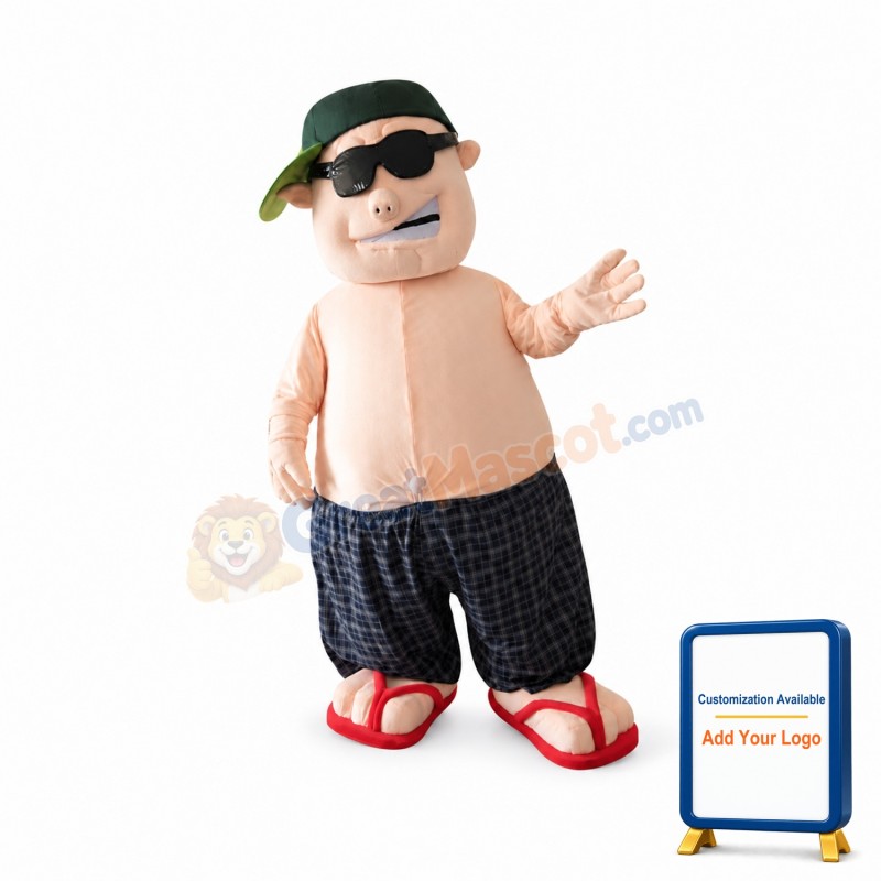 Badass Bad Man Cartoon Baddie Mascot Costume Free Shipping