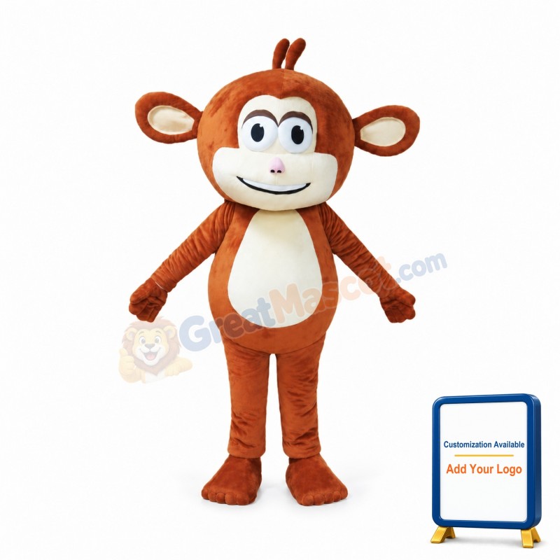 Brown Monkey Mascot Costume