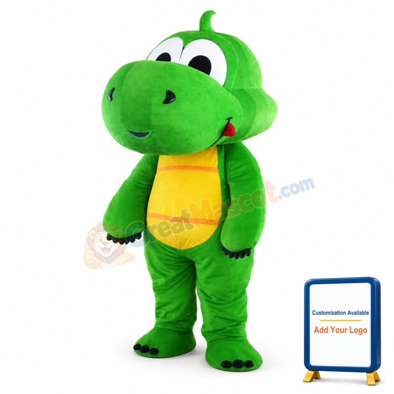 Cute Bulk Grass Green Dragon Mascot Costume