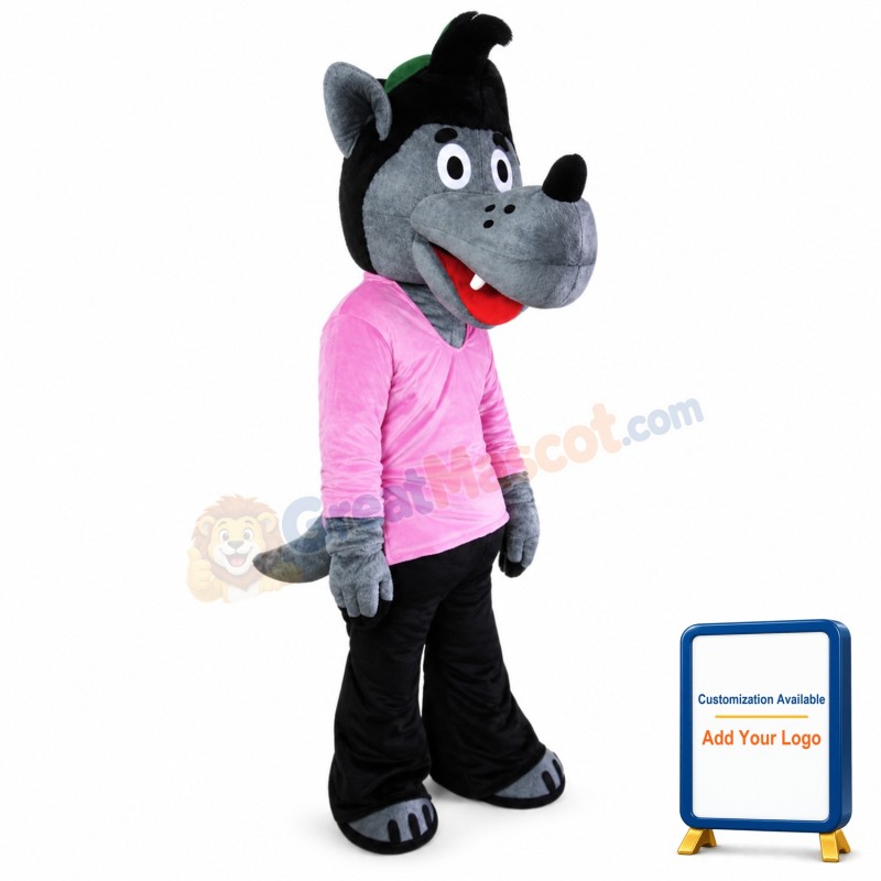 Cartoon Wolf Mascot Costume 2 Colors