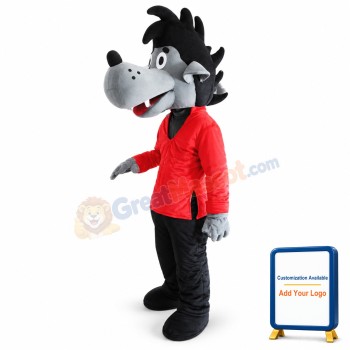 Cartoon Wolf Mascot Costume 2 Colors