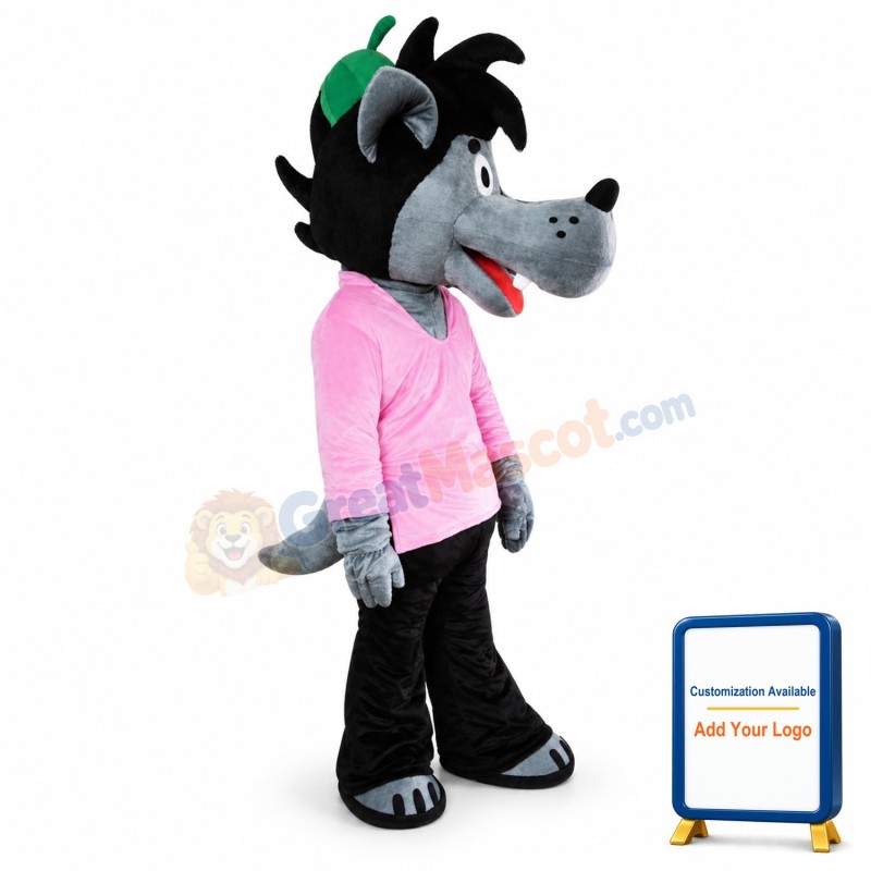 Cartoon Wolf Mascot Costume 2 Colors