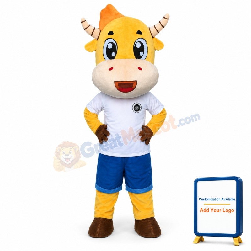 Cartoon Cow Mascot Costume