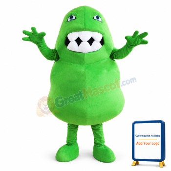 Germ Mascot Costume Green Bacteria Mascot