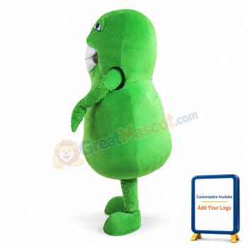 Germ Mascot Costume Green Bacteria Mascot
