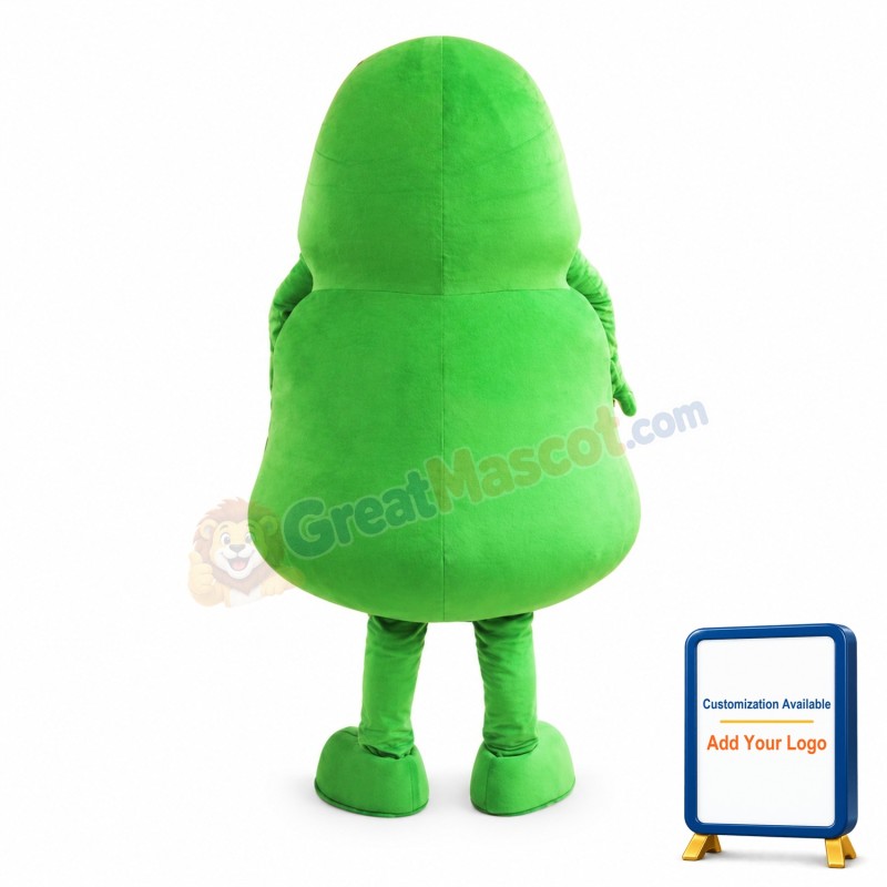 Germ Mascot Costume Green Bacteria Mascot