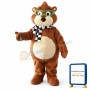 Glasses Gopher Mascot Costume Mouse Mascot