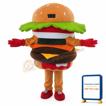 Hamburger Mascot Costume Advertising Restaurant Costume