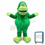 Green Big Mouth Gorillla Mascot Costume