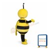 Cute Yellow alternate White Little Bee Mascot Costume
