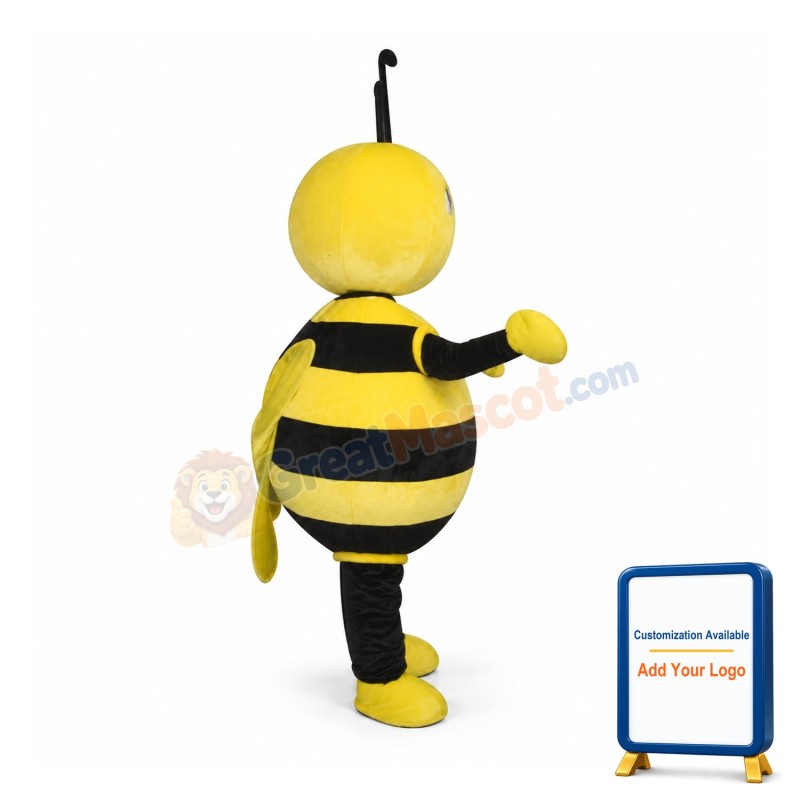 Cute Yellow alternate White Little Bee Mascot Costume