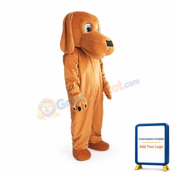 Loyal and Tame Brown Dog Mascot Costume