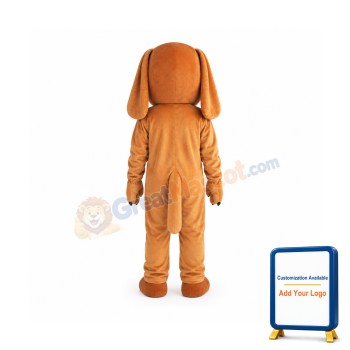 Loyal and Tame Brown Dog Mascot Costume