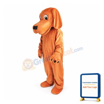 Loyal and Tame Brown Dog Mascot Costume