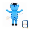 Cute Blue Docter Cat Mascot Costume