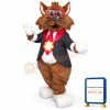 Gentle Georgia Glasses Cat Mascot Costume