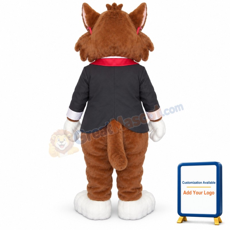 Gentle Georgia Glasses Cat Mascot Costume