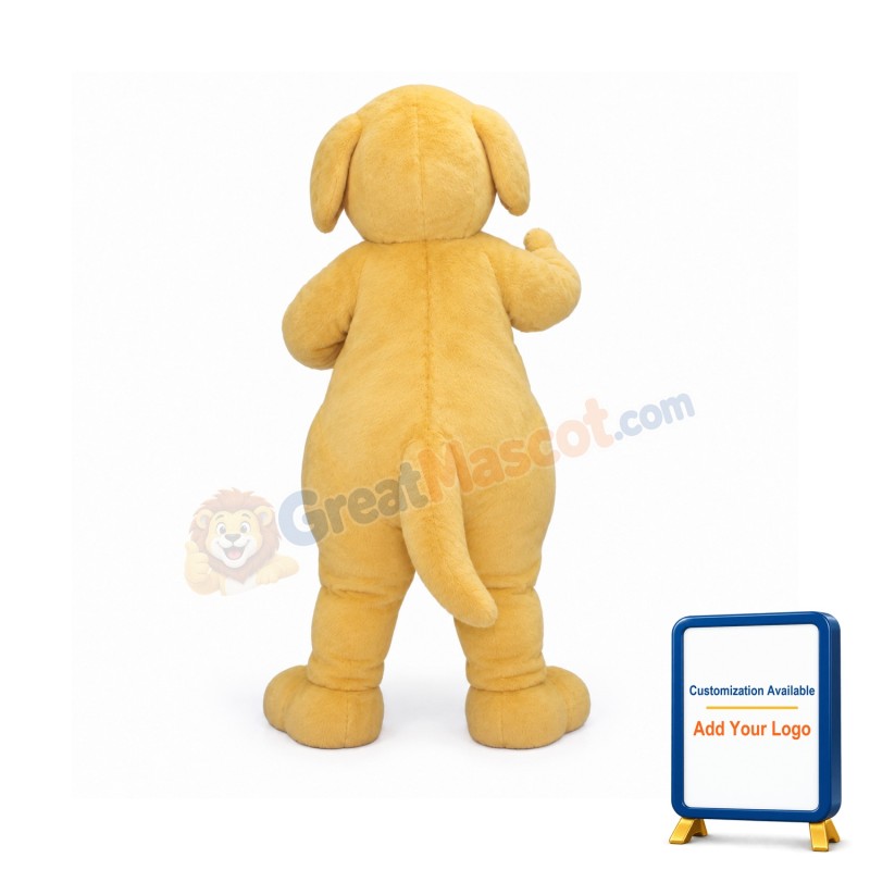 Cute Beige Puppy Dog Mascot Costume