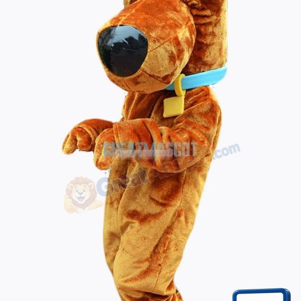Cute Brown Scooby Doo Dog Mascot Costume