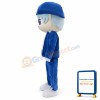 Halloween Blue Cloth Young Boy Mascot Costume for Adult