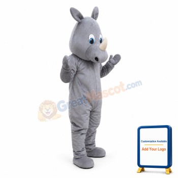 Cute Animal Gray Hippo Mascot Costume for Adult