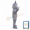 Cute Animal Gray Hippo Mascot Costume for Adult Free Shipping
