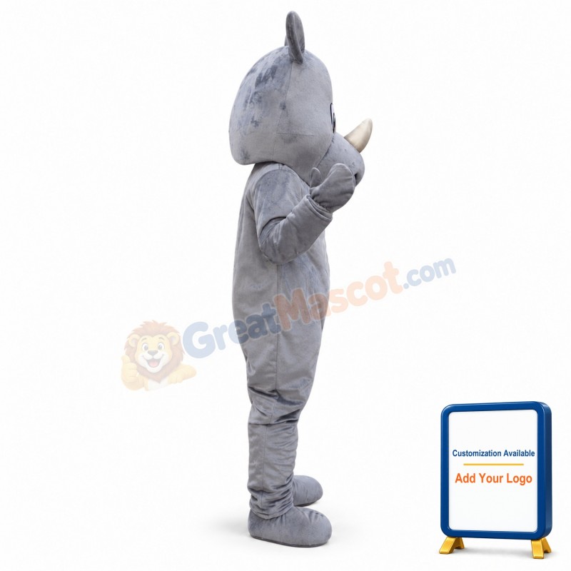 Cute Animal Gray Hippo Mascot Costume for Adult Free Shipping