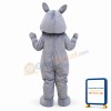Cute Animal Gray Hippo Mascot Costume for Adult Free Shipping